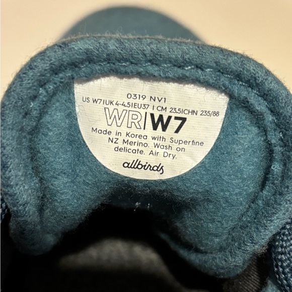 Allbirds Blue/Teal Wool Sneakers - Picture 5 of 9